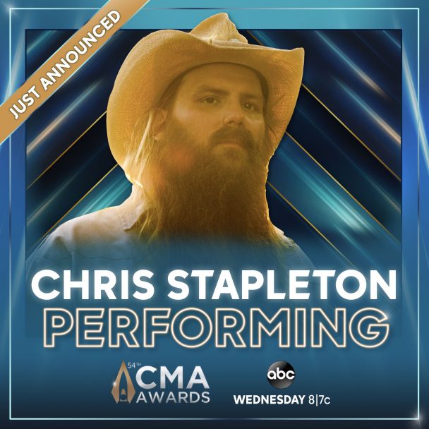 Chris Stapleton To Perform at 54th Annual CMA Awards